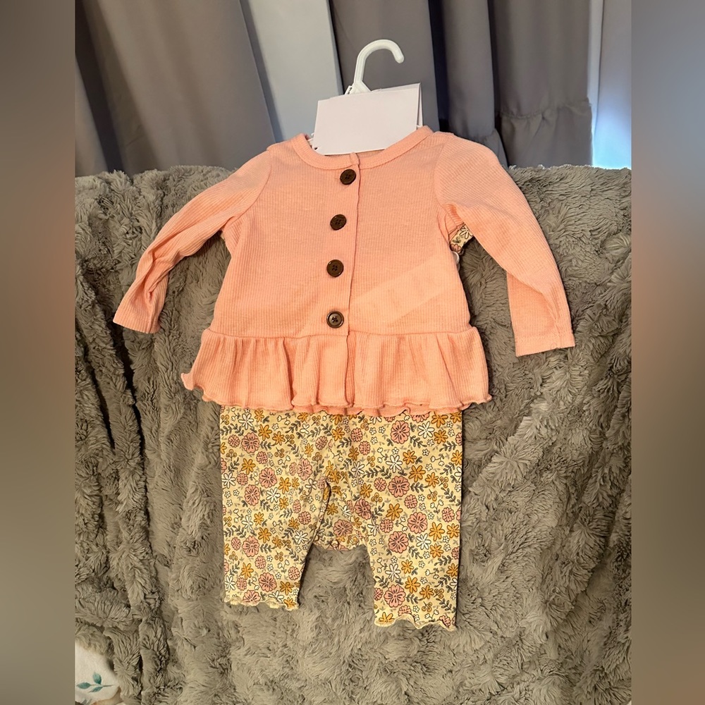 New Tahari baby floral 3 piece outfit